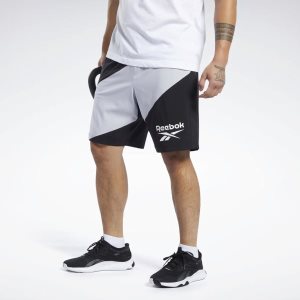 Reebok Workout Ready Graphic Kurze Hose Herren - Schwarz - DE 416-YBZ